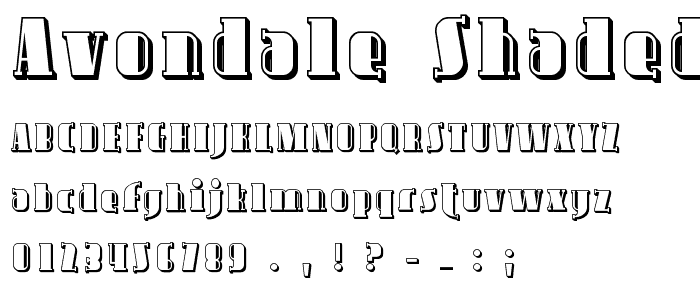 Avondale Shaded font